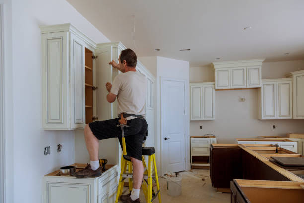 Kitchen island installation in Crystal Beach by JMT Kitchen Cabinet